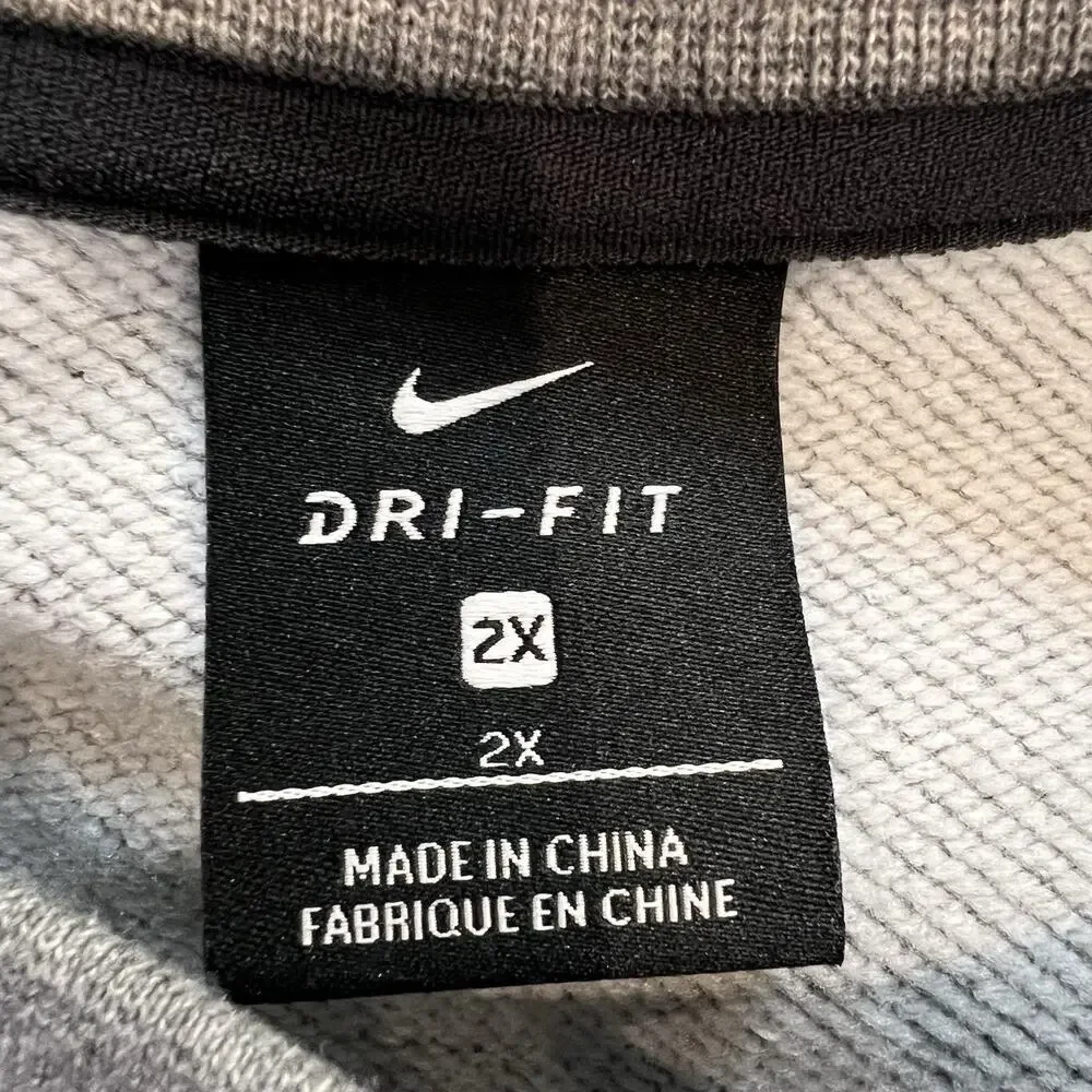 NIKE DRI FIT TRAINING‎ PULLOVER SWEATSHIRT - GREY AO2279-091 WOMEN PLUS SIZE 2X